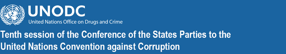 Tenth session of the Conference of the States Parties to the United Nations Convention against Corruption (COSP10)